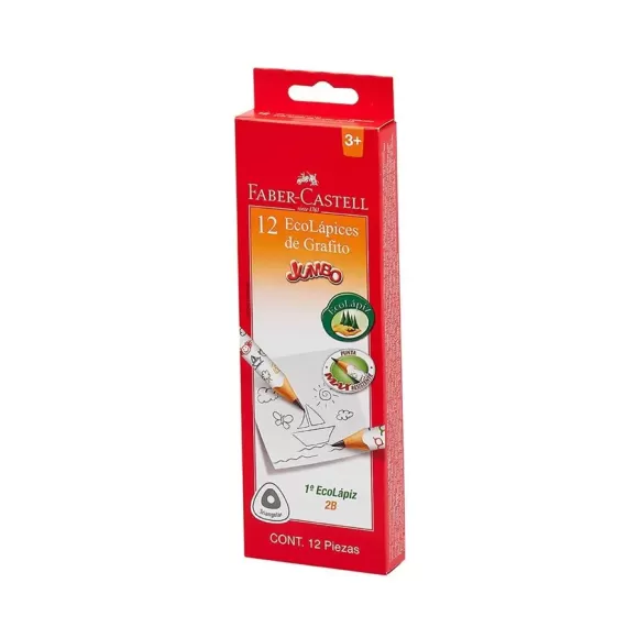 Lápiz Eco Faber Castell Jumbo X 12