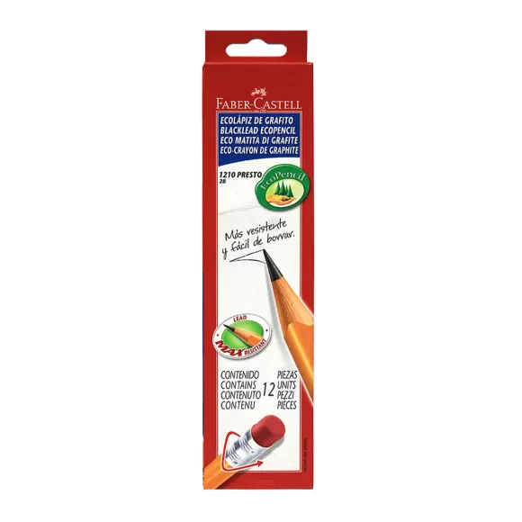 Lápiz Eco Faber Castell Triangular Negro X 12