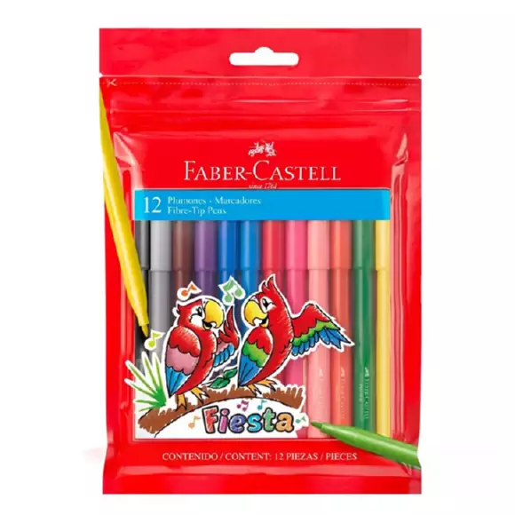 Plumón Faber Castell Fiesta X 12