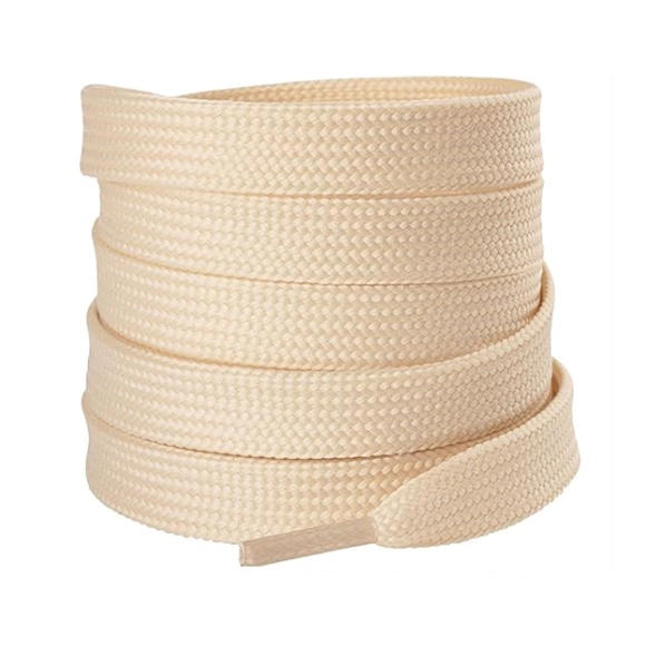 Cordón Tenis Plano 120cm Beige