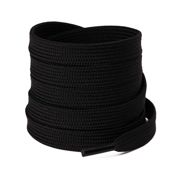 Cordón Tenis Plano 120cm Negro