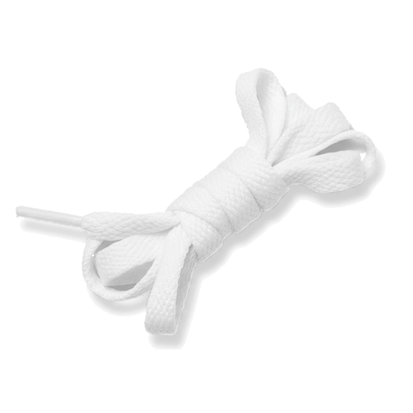 Cordón Tenis Plano 40cm Blanco