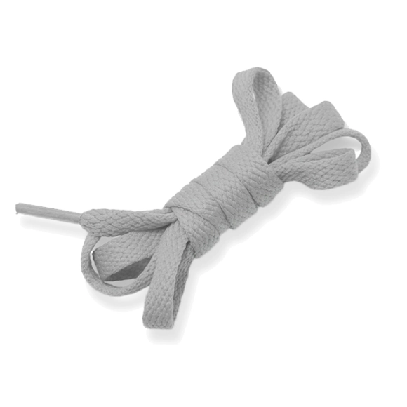 Cordón Tenis Plano 40cm Gris Claro
