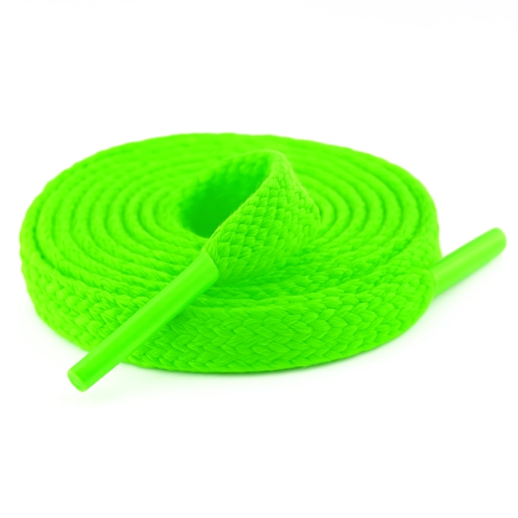 Cordón Tenis Plano 60cm Verde Néon