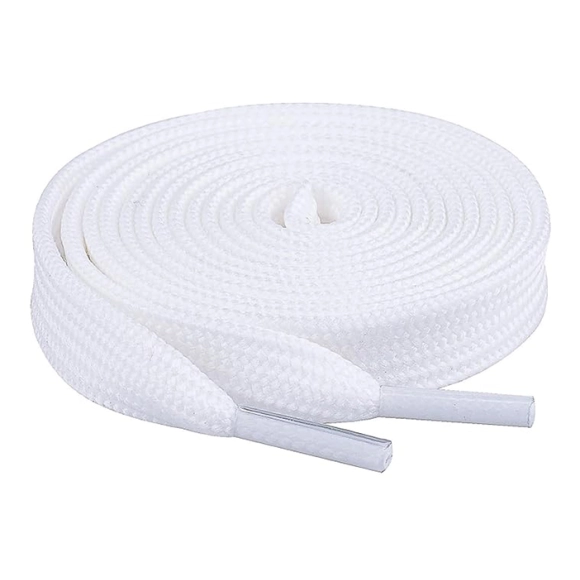 Cordón Tenis Plano 90cm Blanco