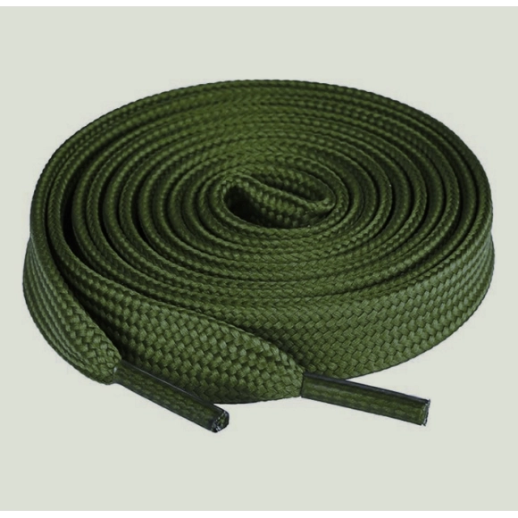 Cordón Tenis Plano 90cm Verde Militar