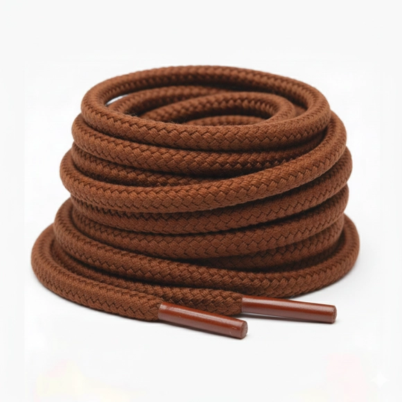 Cordón Tenis Redondo 120cm Café