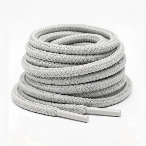 Cordón Tenis Redondo 120cm Gris Claro