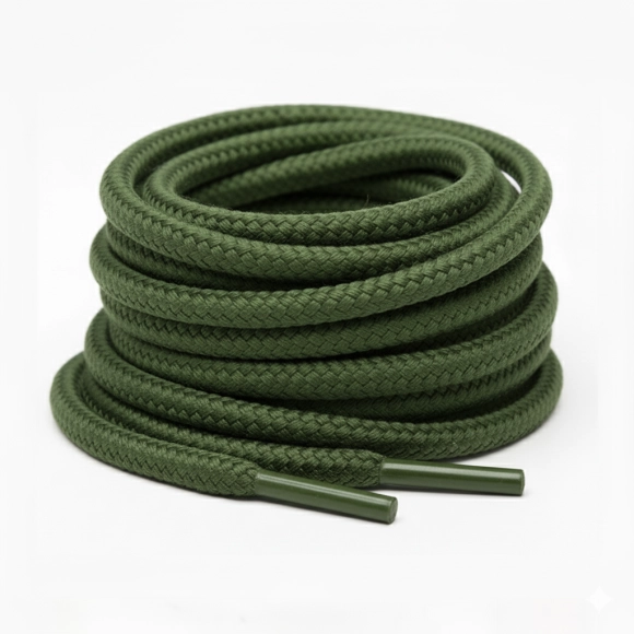 Cordón Tenis Redondo 120cm Verde Militar