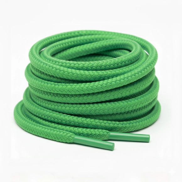 Cordón Tenis Redondo 120cm Verde