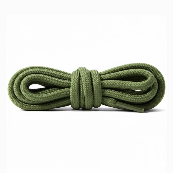 Cordón Tenis Redondo 60cm Verde Militar
