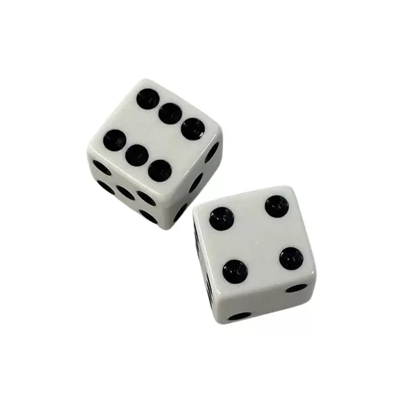Dado Blanco Mediano X 2