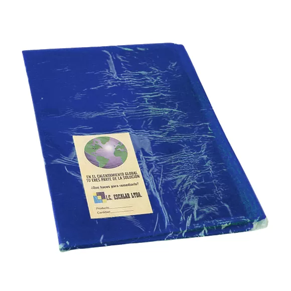 Forro Acetato Cuaderno Grande Azul X 10