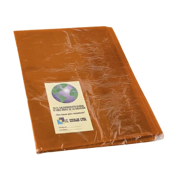 Forro Acetato Cuaderno Grande Naranja X 10