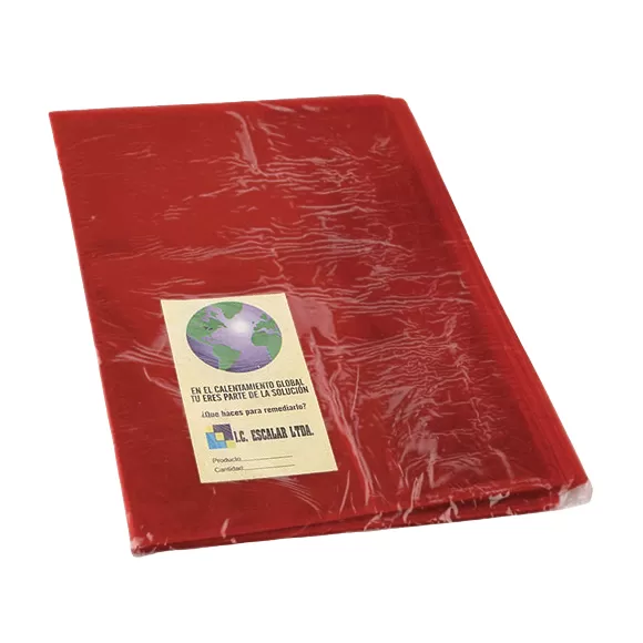 Forro Acetato Cuaderno Grande Rojo X 10