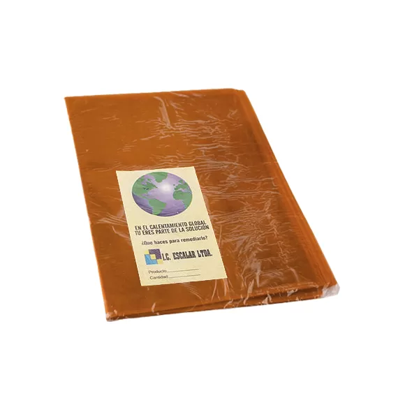 Forro Acetato Cuaderno Pequeño Naranja X 10