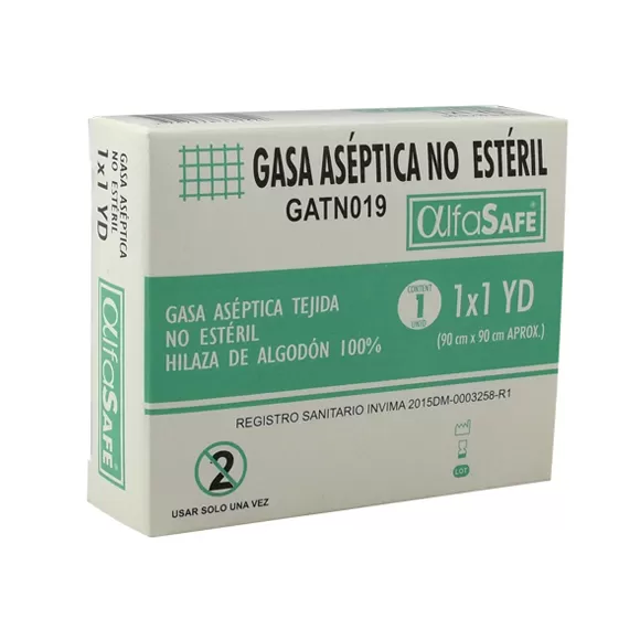 Gasa Aséptica No Estéril 1 Pulgada