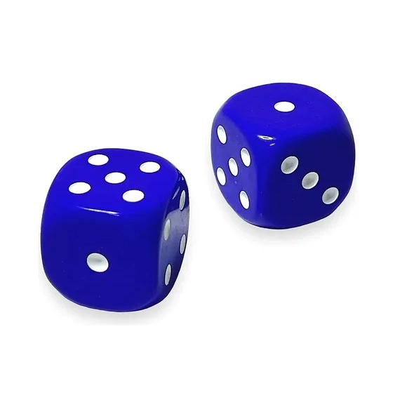 Juego De 2 Dados Grande Azul