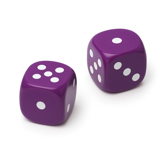 Juego De 2 Dados Grande Morado