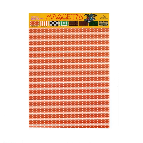 Papel Maqueta Ladrillo Claro X 10