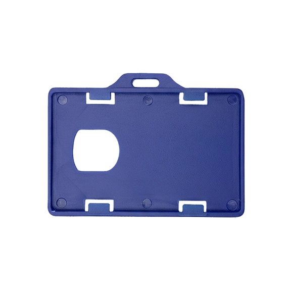 Porta Carnet Plastico Horizontal Azul