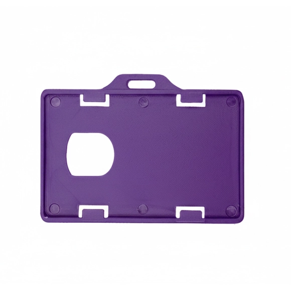 Porta Carnet Plastico Horizontal Morado