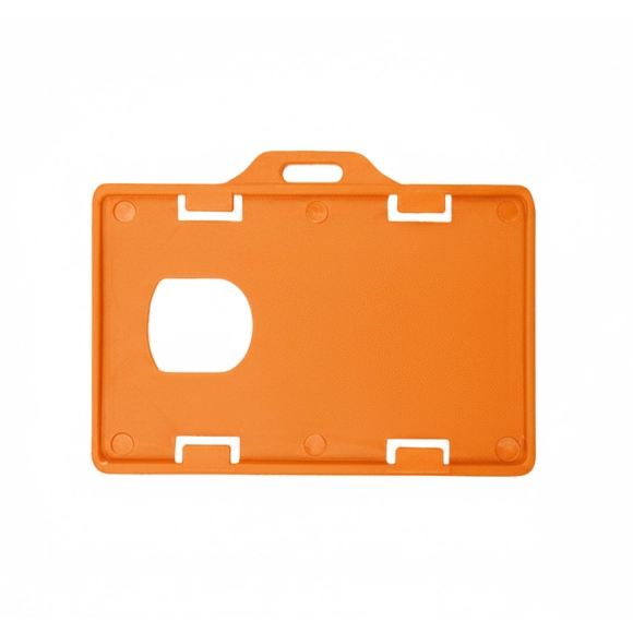 Porta Carnet Plastico Horizontal Naranja