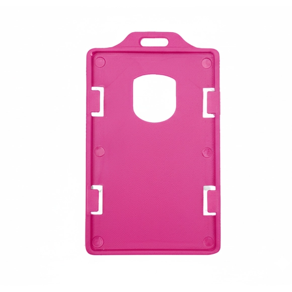 Porta Carnet Plastico Vertical Fucsia