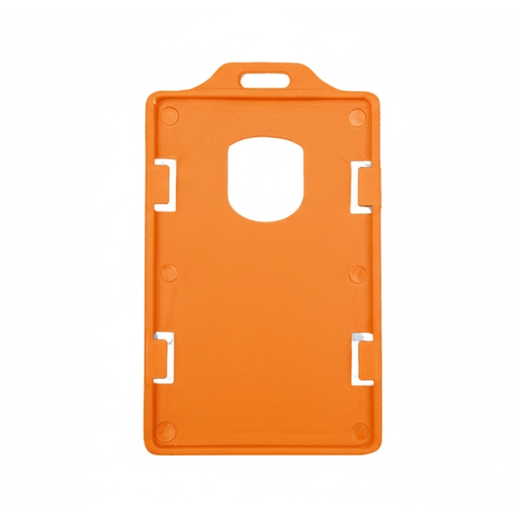 Porta Carnet Plastico Vertical Naranja