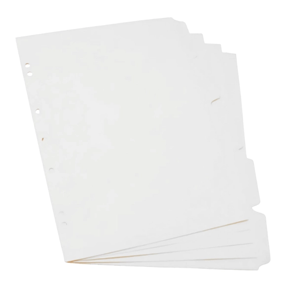 Separador Folder Cartulina 105 Blanco