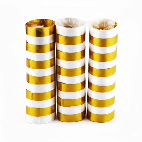 Serpentinas Satinadas Dorado X 3