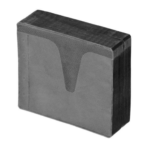 Sobre Fundas Doble Felpa Para Cd Negro X 100