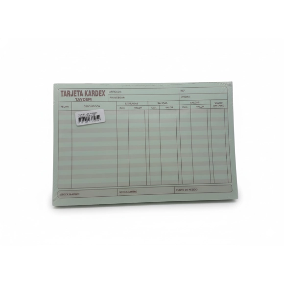 Tarjeta Kardex 3014 X 200