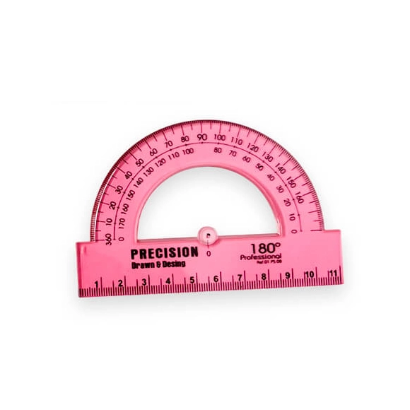 Transportador 180º Rojo