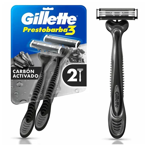 Máquina De Afeitar Gillette Carbón Activado X 2