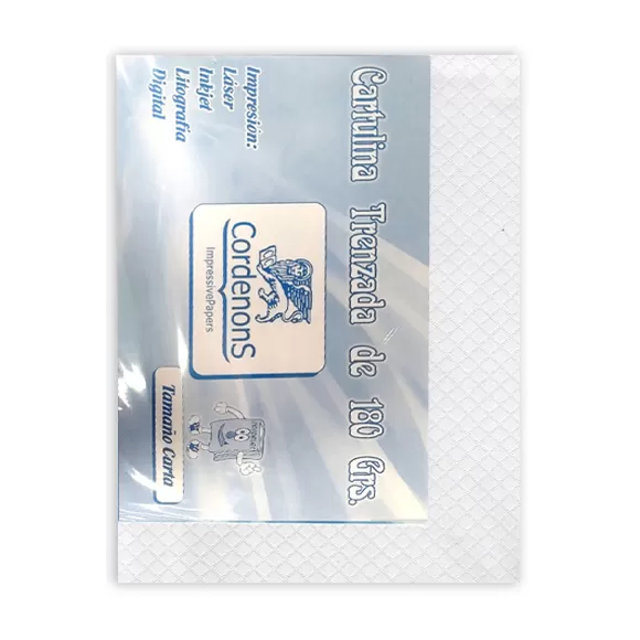 Cartulina Fina 180gr Trenzada Carta X 50