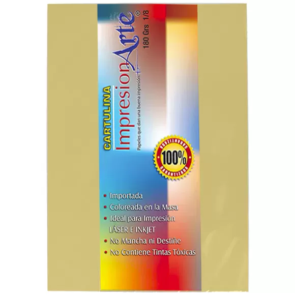 Cartulina Iris 1/8 Amarillo Claro X 10