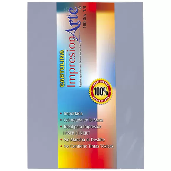 Cartulina Iris 1/8 Azul Claro X 10