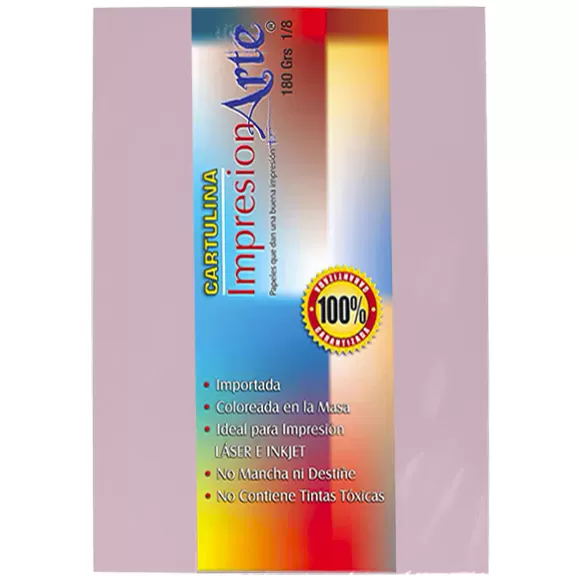 Cartulina Iris 1/8 Rosa X 10