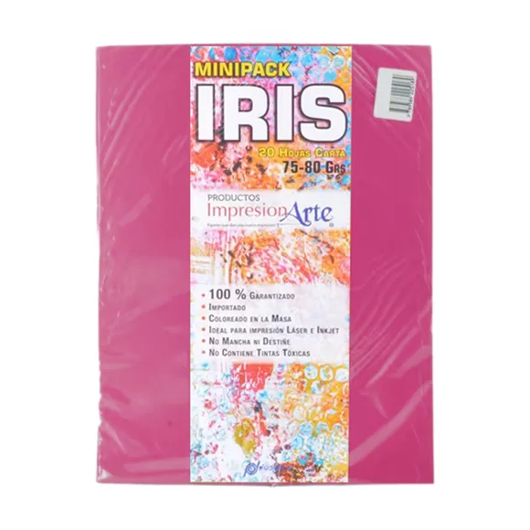 Papel Iris Impresionarte Carta Fucsia X 20