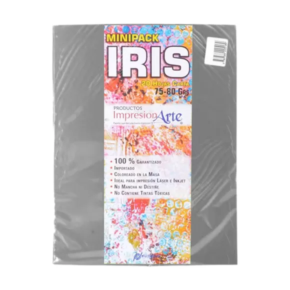 Papel Iris Impresionarte Carta Gris X 20