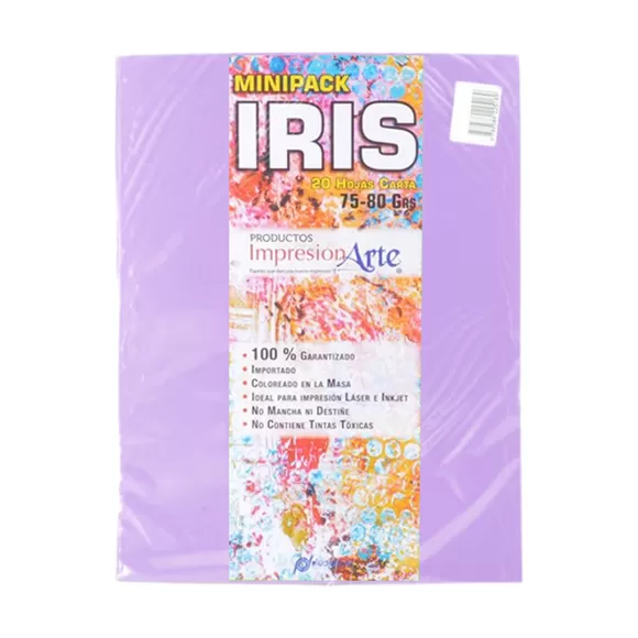 Papel Iris Impresionarte Carta Lila X 20