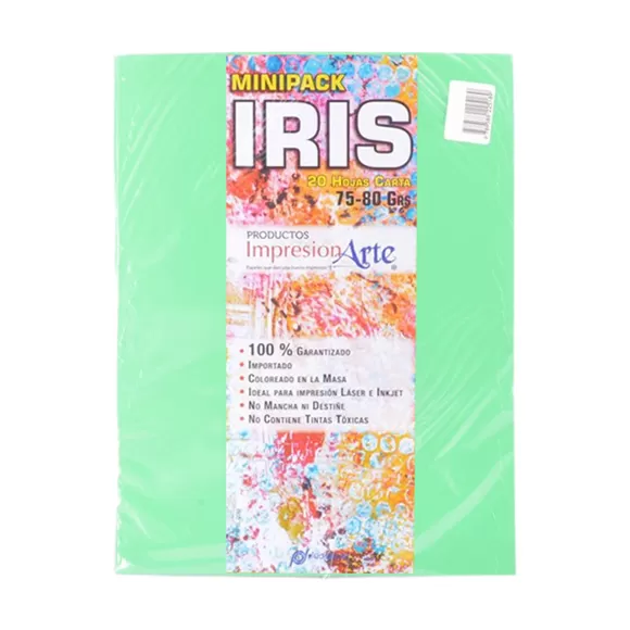 Papel Iris Impresionarte Carta Pistacho X 20