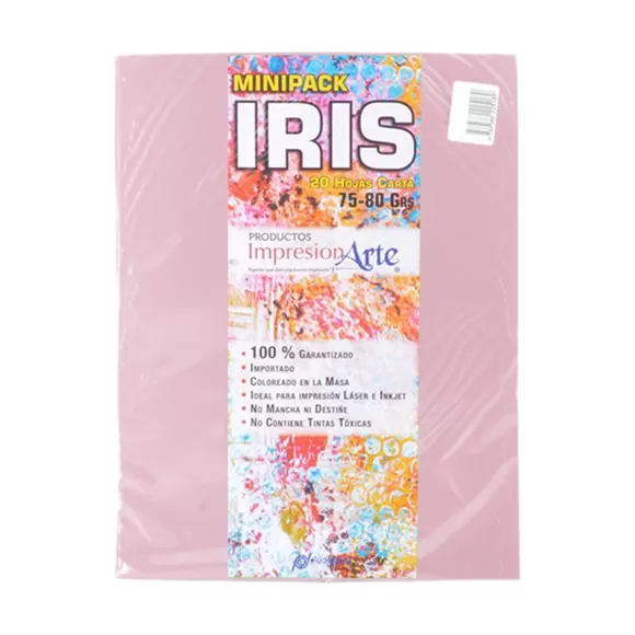 Papel Iris Impresionarte Carta Rosa X 20