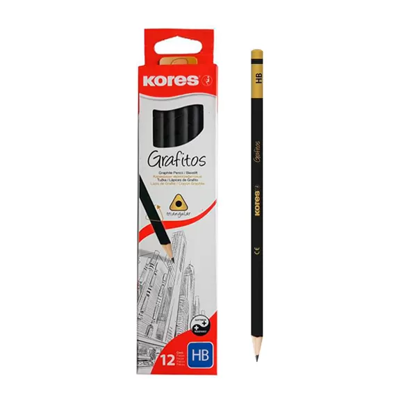 Lápiz Dibujo Kores Hb X 12