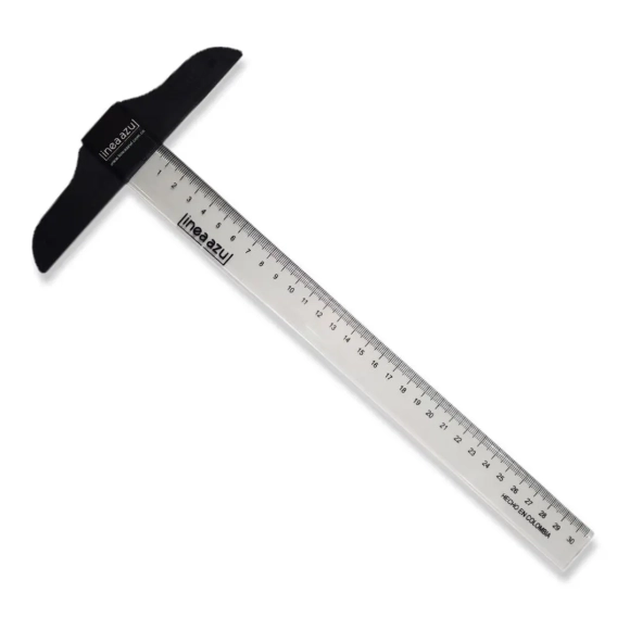 Regla Linea Azul Plástica T 30cm