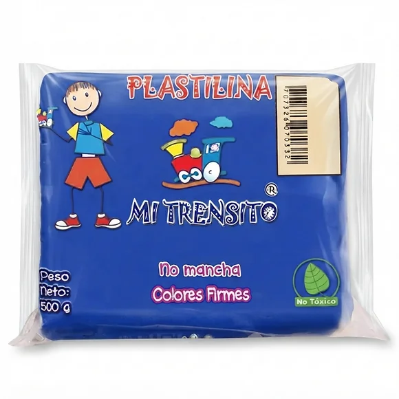 Plastilina Mi Trensito Barra 500gr Azul