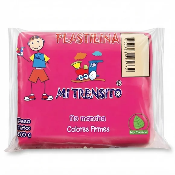 Plastilina Mi Trensito Barra 500gr Fucsia