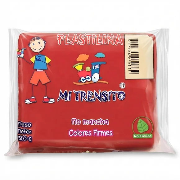 Plastilina Mi Trensito Barra 500gr Roja