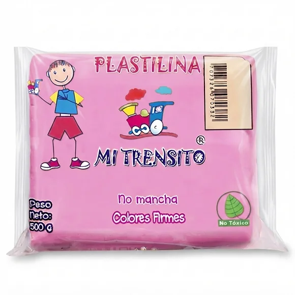 Plastilina Mi Trensito Barra 500gr Rosada